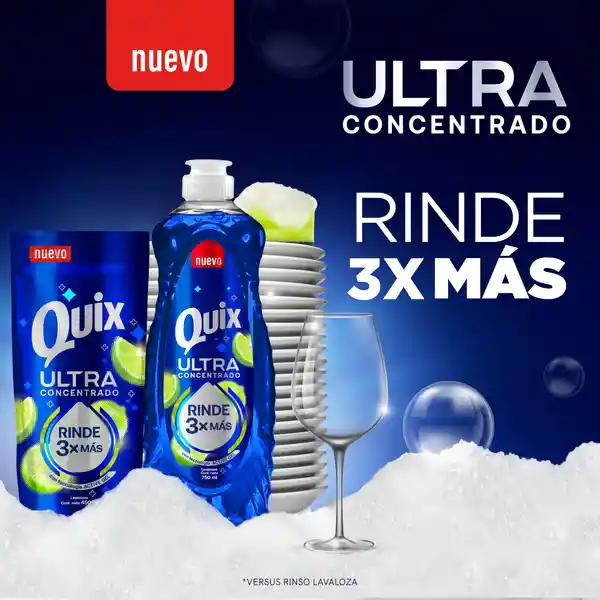 Quix Lavaloza Ultra Concentrado Rinde 3x Más 750 mL