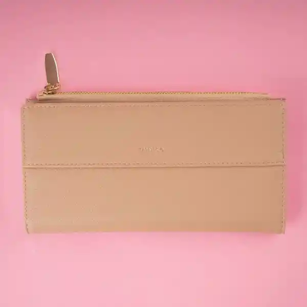 Cartera Larga Para Mujer Beige Miniso