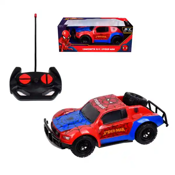 Marvel Camioneta Radio Controlada Con Luces Spiderman 20 cm