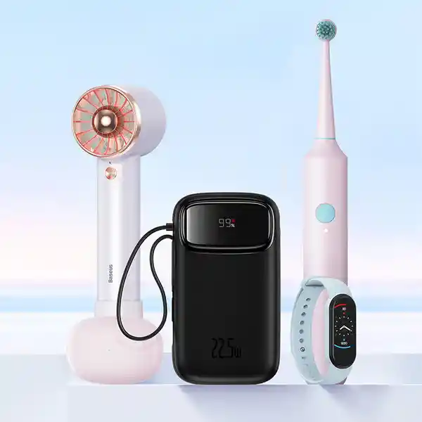 Baseus Batería Powerbank Qpow2 Pantalla Cables Tipo-C 10.000mAh