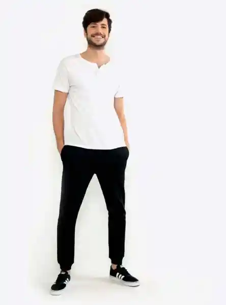 Revup Pantalón Puño Hombre Ess Negro L