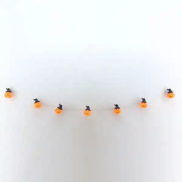 Halloween Guirnalda Con Luces Calabaza Gorro 180 cm