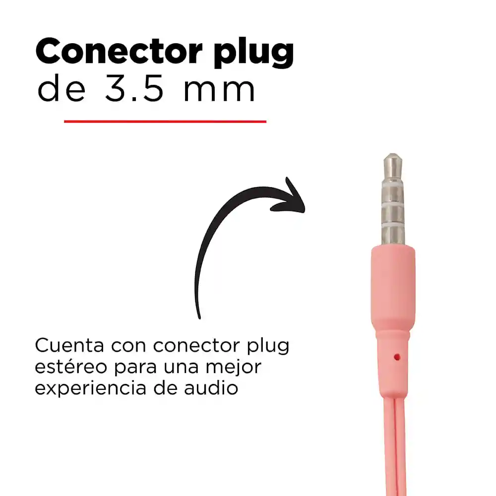 Miniso Audifonos De Cable Con Estuche En Forma De Capsula Rosa