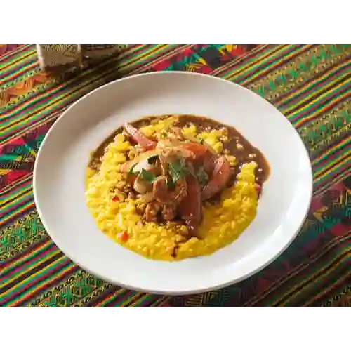 Risotto con Camarones Salteados