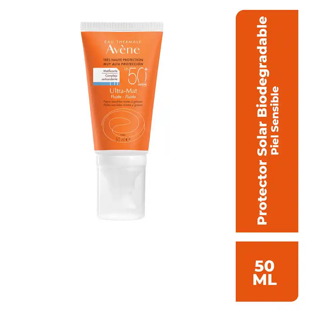 Eau Thermale Emulsión Solar Rostro Toque Seco Spf 50+