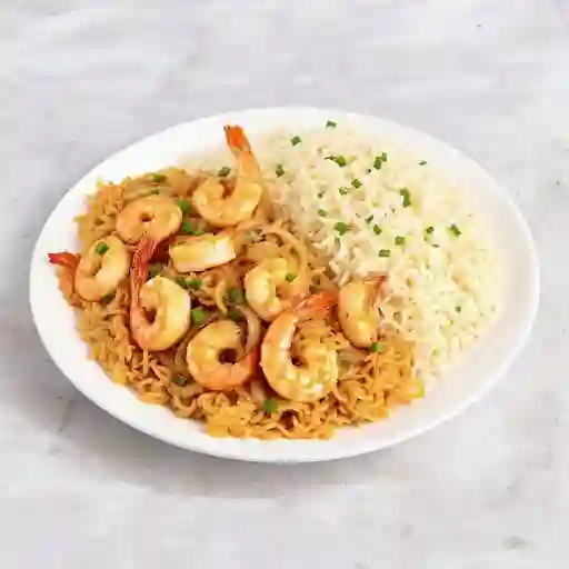 Camaron Cebollin con Arroz Chuafan