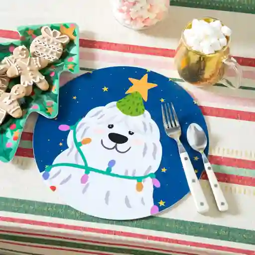 Individual Con Diseño Personaje Navideño 30 cm Casaideas