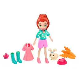 Polly Pocket Muñeca Lila y su Conejito