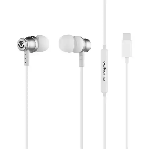 Volkano Audífonos Tipo-C Serie Prism 2.0 Blanco