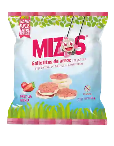 Mizos Galleta de Arroz Frutilla Murta 16 g