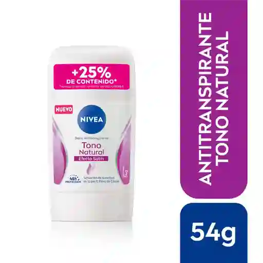 Nivea Desodorante Barra Tono Natural Efecto Satín Femenino