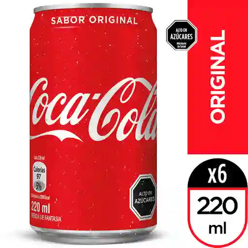 Coca-Cola Sabor Original 220 Ml Pack X 6