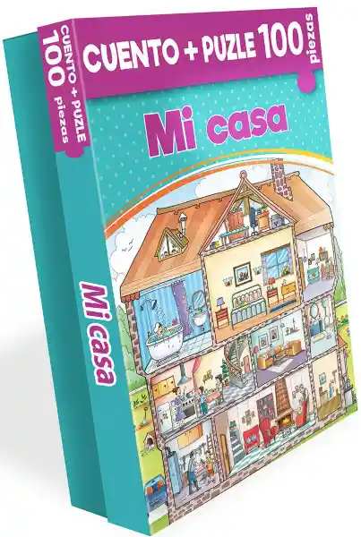 cuento+Puzzle 100 piezas mi casa