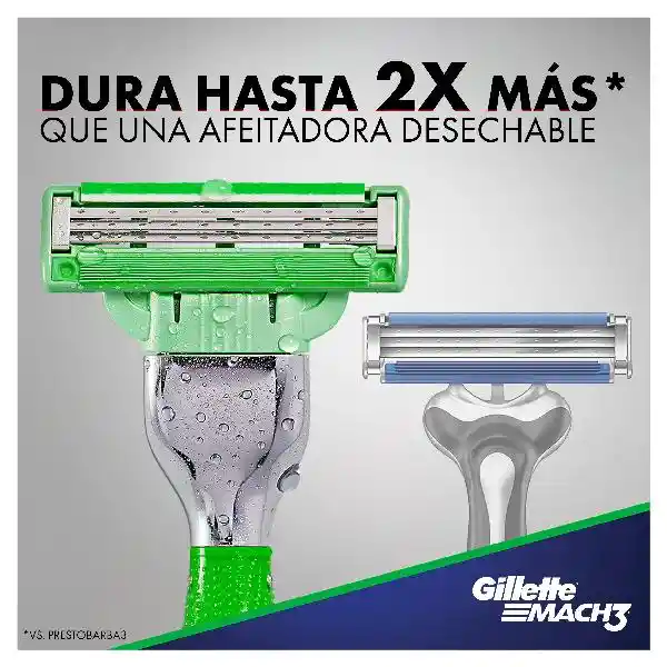 Gillette Cartuchos Para Afeitar Mach3 Sensitive/Caballero