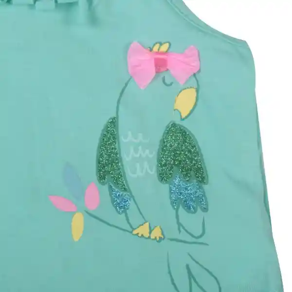 Polera Bebe Niña Turquesa Pillin 6 M