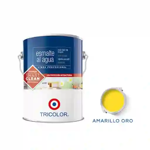 Tricolor Esmalte al Agua Profesional Amarillo Oro 3.78 L