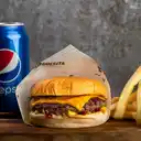 Cheese Burger + Papas + Bebida