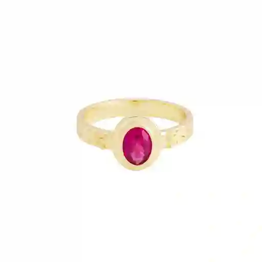 Anillo Rose Jade Baño de Oro Talla 7 Noa Joyas