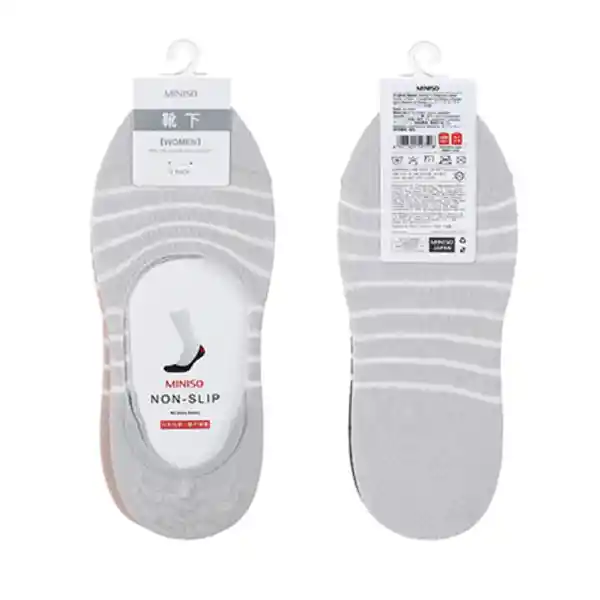 Miniso Protector de Pie para Mujer Rayas Horizontales 