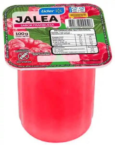 Jalea Sabor Frambuesa Lider