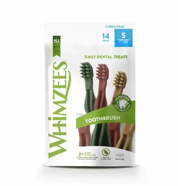 Whimzees Snack Para Perro Dental Forma de Cepillo de Dientes S
