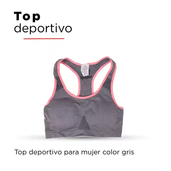 Brasier Deportivo Acolchonado Para Mujer Gris S/M Miniso