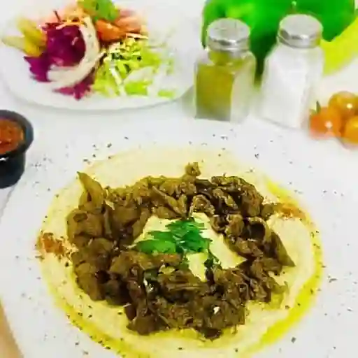 Hummus Tahini con Kawarma