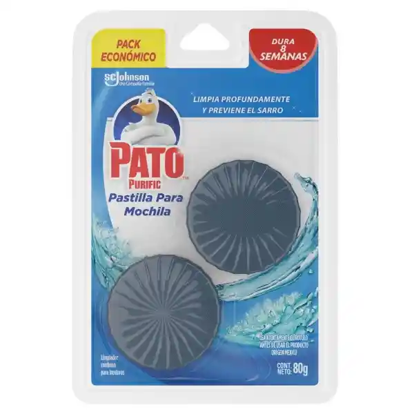 Pastilla para Estanque Inodoro Pato Purific x2 80gr