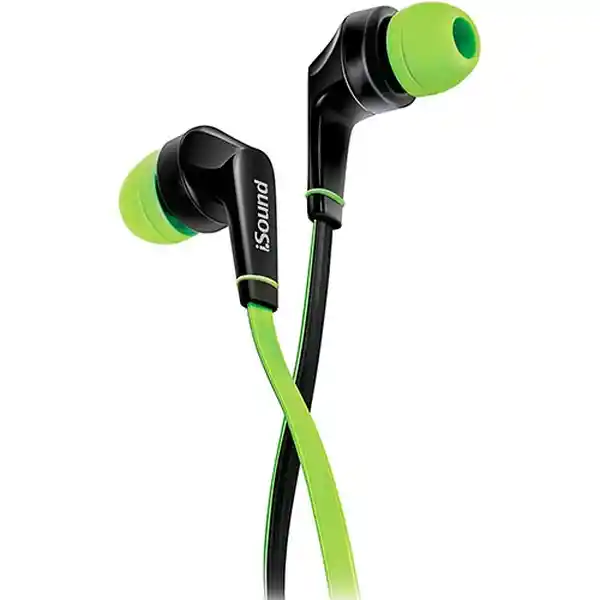 Isound Audífonos Earbuds Con Micrófono Verde EM-60