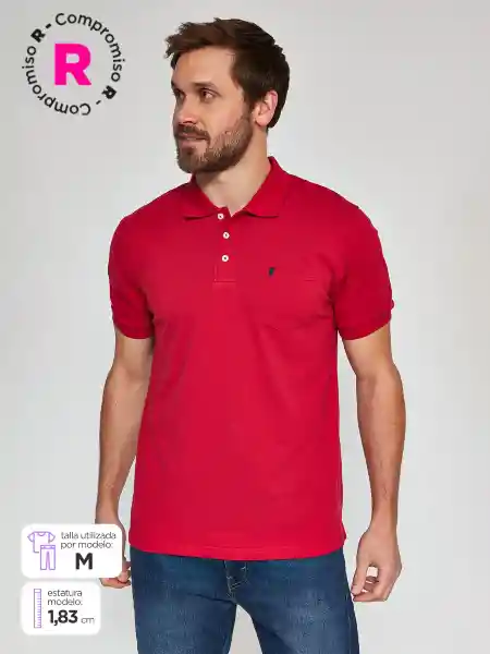 Kenneth Stevens Polera Manga Corta Rojo XXL SS25