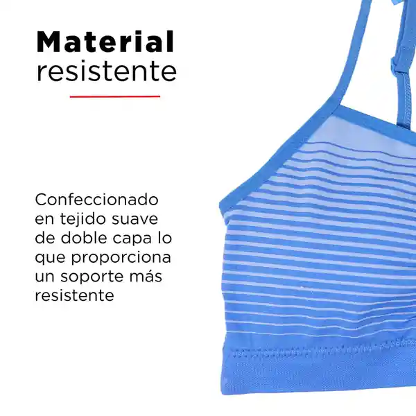 Brasier Deportivo Para Mujer Azul L/XL Miniso