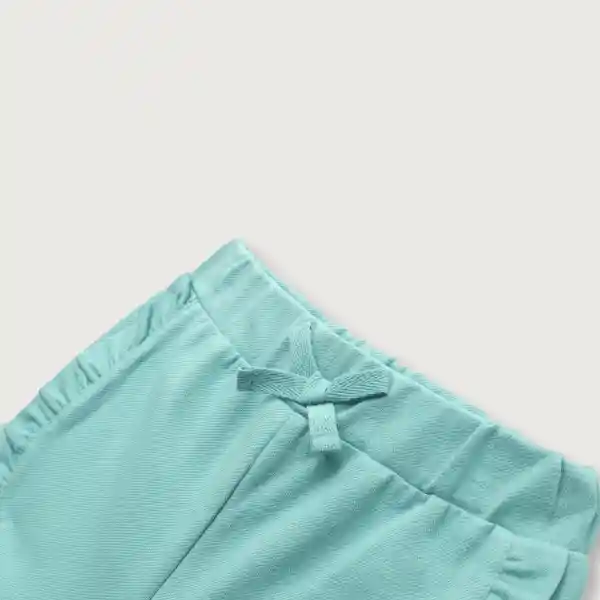 Short Gabardina Vuelos Niña Aqua Talla 9M Opaline