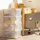 Cajonera Plástica 4 Cajones 44 x 33.5 x 76.5 cm Casaideas