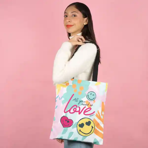 Bolsa de Compras Love Colorida Miniso