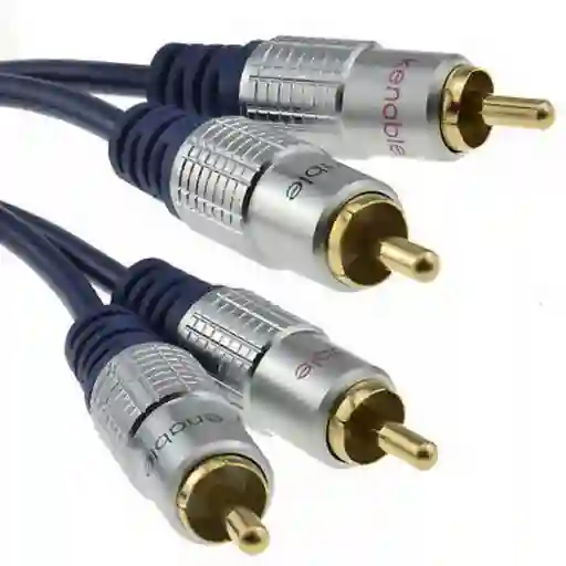 Cable Audio 3M Plug RCA X2 Azul