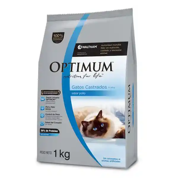 Optimum Alimento Para Gato Castrado Pollo