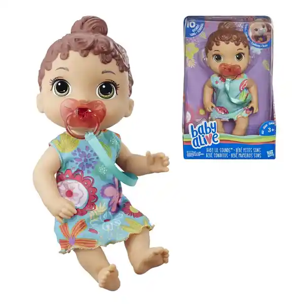 Baby Alive Muñeca Dulces Sonidos Castaño