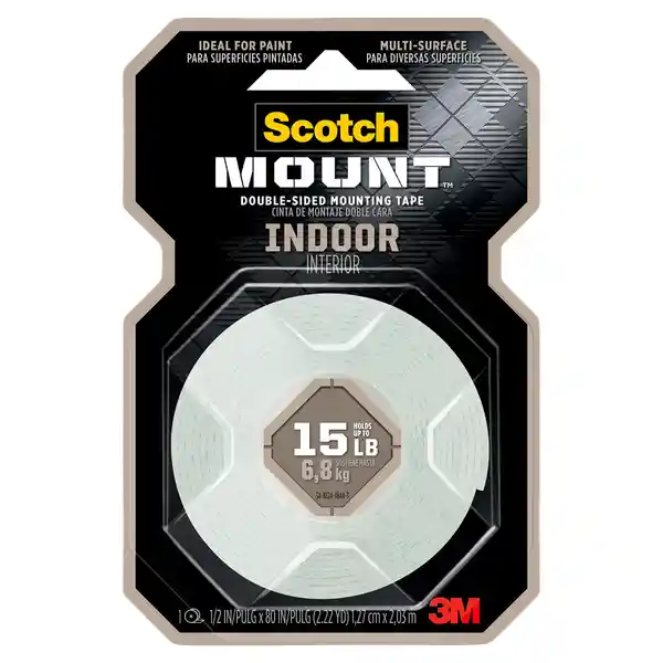 3M Cinta Montaje Interiores 12.7 mm x 2.03 m