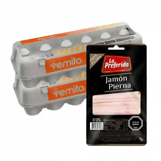 Combo la Preferida Jamon de Pierna Corte Pluma Yemita Huevos Bla