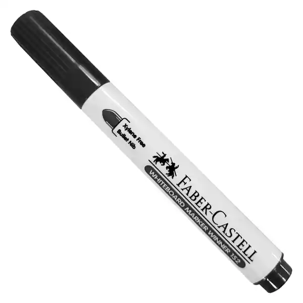 Faber Castell Marcador de Pizarra Punta Redonda Negro