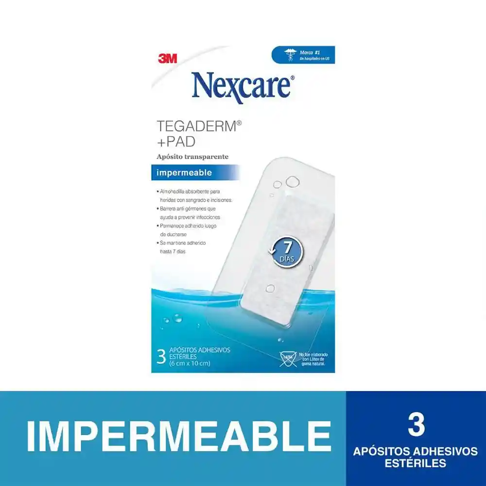 Nexcare Apósitos Transparentes Tegaderm + Pad 