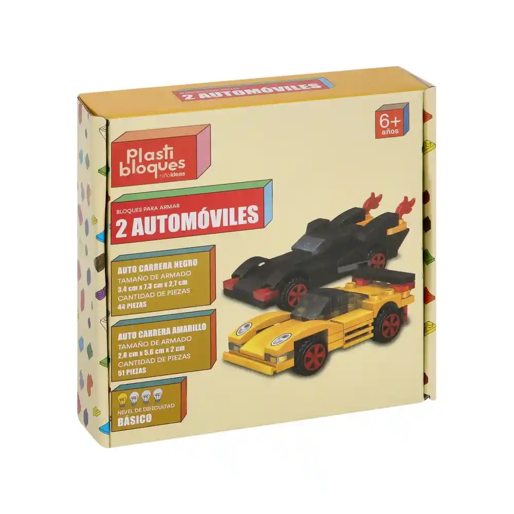 Set Juego Contrucción Carro Amarillo y Negro Casaideas