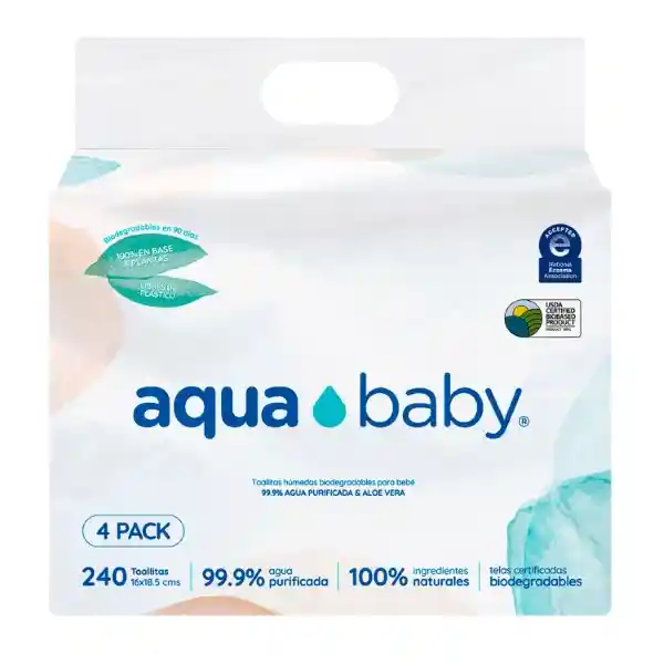 Aqua Baby Toalla Húmeda Biodegradables