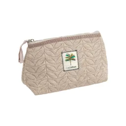 Cosmetiquero Quilt Estuche Beige 8 x 17