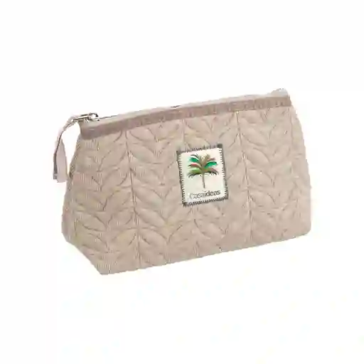 Cosmetiquero Quilt Estuche Beige 8 x 17