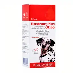 Rostrum Plus Antibacteriano Emulsión Ótica Para Perro (0.5 %/1%)