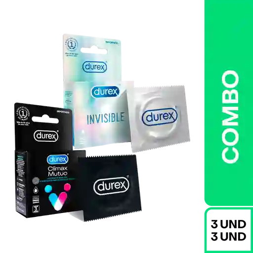 Combo Durex Dual Naked Condón Invisible + Condón Climax Mutuo