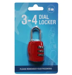 Dial Locker Candado Plástico Rojo Hb41