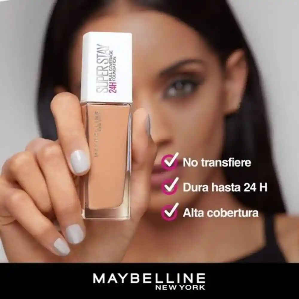 Maybelline Base de Maquillaje 24 Horas Cobertura Warm Nude 128