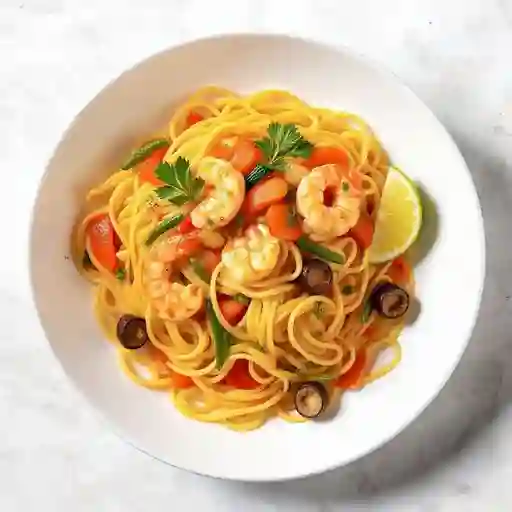 Tallarín Saltado de Camarón